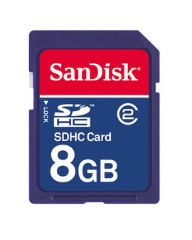 Карта памяти SD HC 8 Гб Sandisk Class 2