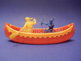 Солдатики 1/32 Hofler Вестерн Пирога с гребцами