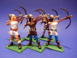 Солдатики 1/32 DSG Викинги пешие Лучники 6 шт