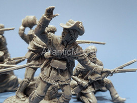 солдатики 1/32 Barzso поселенцы Бунсборо 14 фигур №2 2