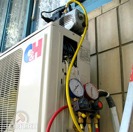 Опресовка системы кондиционирования воздуха азотом