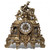 Каминные часы бронзовые с темным мрамором Всадник Высота 41 см Италия