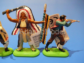 Солдатики 1/32 Britains Пешие индейцы ковбои 1971 5