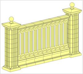 Межколонные секции, забор