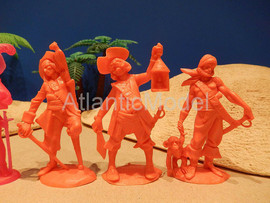 солдатики 1/32 CANE Пираты Оранжевый Малиновый шесть фигур