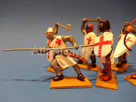 Солдатики 1/32 DSG Рыцари Тамплиеры 6 шт в 6 позах