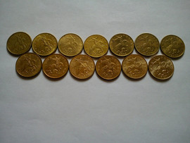 Современные монеты 50 копеек 1997-2011г.г. "М" и "СП"