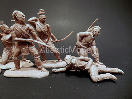 Солдатики 1/32 Barzso Индейцы Шайенны семь фигур 8
