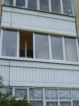 Демонтаж старого остекления и отделки; 2