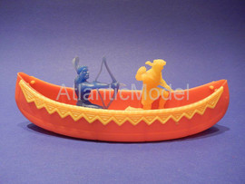 Солдатики 1/32 Hofler Вестерн Пирога с гребцами 3