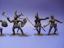 Солдатики 1/32 арк Моделс Рыцари темно серый цвет 8