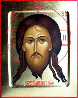 Продается рукописная икона "Спас Нерукотворный".