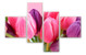 Модульная картина: Весенние тюльпаны (четыре полотна)