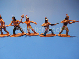 Солдатики 1/32 ??? Индейцы пешие 8 фигур в 8 позах 4