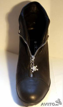 Классные новые кожаные ботильоны на молнии 38 С-Пб