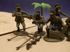 солдатики 1 32 exforсе пулеметное отделение кепи 8