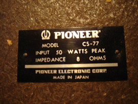 Винтажная трехполосная АС Pioneer CS-77 2