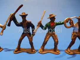 Солдатики 1/32 ??? Ковбои пешие 8 фигур в 4 позах