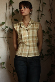 Рубашка-майка в клеточку