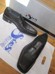 Туфли чёрные без шнурков качество хорошее Sies натуральная кожа