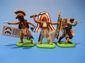 Солдатики 1/32 Britains Три фигуры вестерн 1971 2