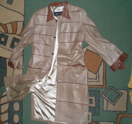 плащ кожаный женский