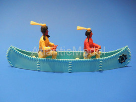Солдатики 1/32 Timpo Индейцы Сиу в пироге 2 фигуры 6