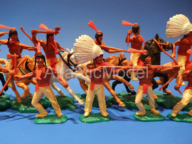 Солдатики 1/32 Timpo Индейцы Кайовы 11 шт Вестерн