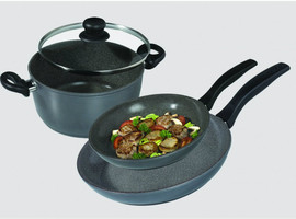 Stoneline набор из 4-х пр. (2 сковороды + кастрюля) с антипригар