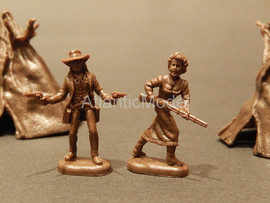 Солдатики 1/72 Atlantic Бандиты Шерифы Вигвамы Вестерн