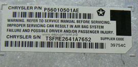 Блок управления подушками безопасности 56010501AE Jeep Liberty K 3