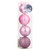 Набор шаров Искра матовые, блестящие, меридиан 4шт, 7см, розовый