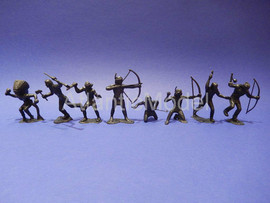 Солдатики 1/32 арк Моделс Индейцы темно серый цвет 2