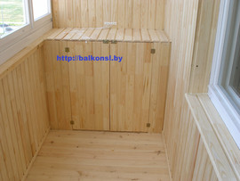 Обшивка балконов вагонкой.Шкафы.