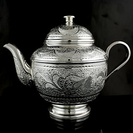 Чайник, серебро 875 пробы. Ручная работа