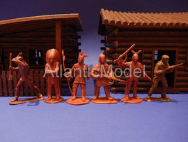Солдатики 1/32 PRB Индейцы ковбой 6 фигур 6 поз 2