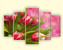 Букет тюльпанов (пять полотен)
