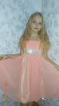 Нарядное платье на девочку 7-12 лет цвет пудра