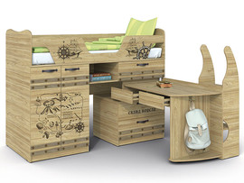 Кровать-чердак "Корсар-1" гарантия 24 мес