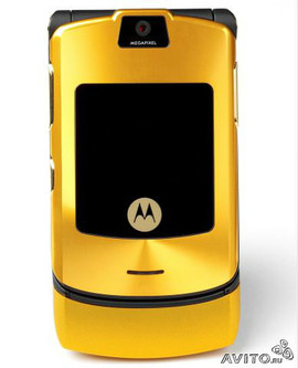 Новый телефон Motorola RAZR V3i Gold в упаковке