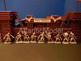 Солдатики 1/32 Hofler Индейцы ковбои солдат серый 2