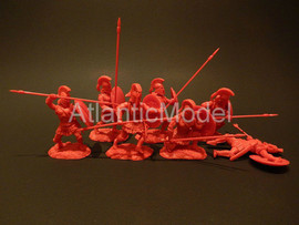 Солдатики 1/32 CONTE Набор первый Спартанцы Красны 2