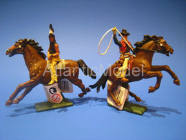 Солдатики 1/32 Britains Индеец воин Ковбой с лассо 2