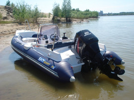 Продаю РИБ SkyboatR5 в комплекте с двигателем Mercury 90 ELPTO