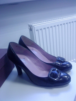 Чёрные туфли, элегантные, на работу, прогулку, на выход