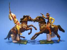 Солдатики 1/32 Britains Индеец вождь и шериф 3