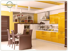 Кухни с фасадами из пластика эконом-класса на заказ.
