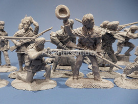 солдатики 1/32 Barzso поселенцы Бунсборо 19 фигур 8