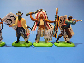 Солдатики 1/32 Britains Пешие индейцы ковбои 1971 4