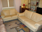 Отличный итальянский кожаный комплект диванов!